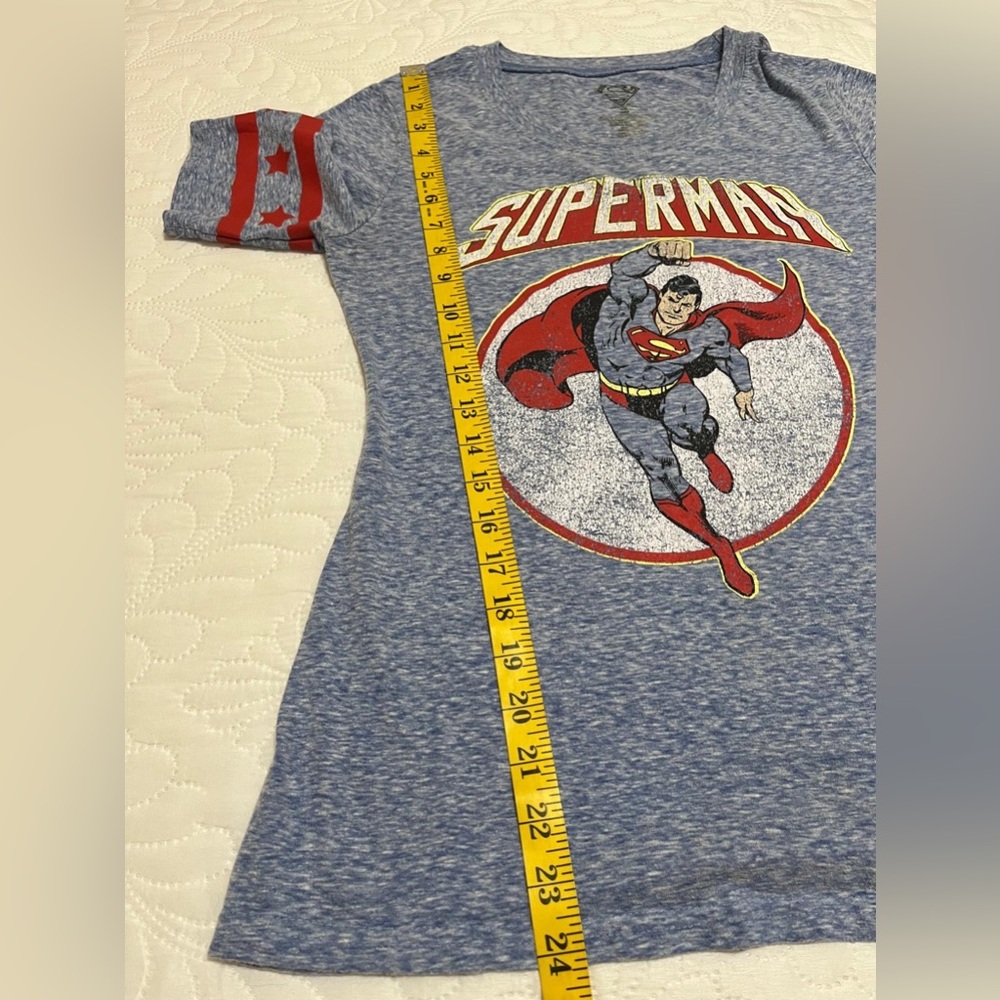 (14) Superman Graphic T-Shirt in Blue and Red - Picture 9 of 13